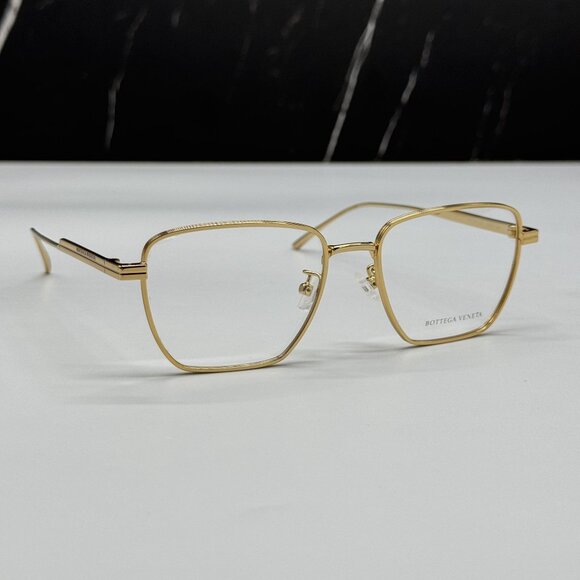 NEW BOTTEGA VENETA BV1015O 002 GOLD UNISEX EYEGLASSES BOTTEGA VENETA - Picture 7 of 11